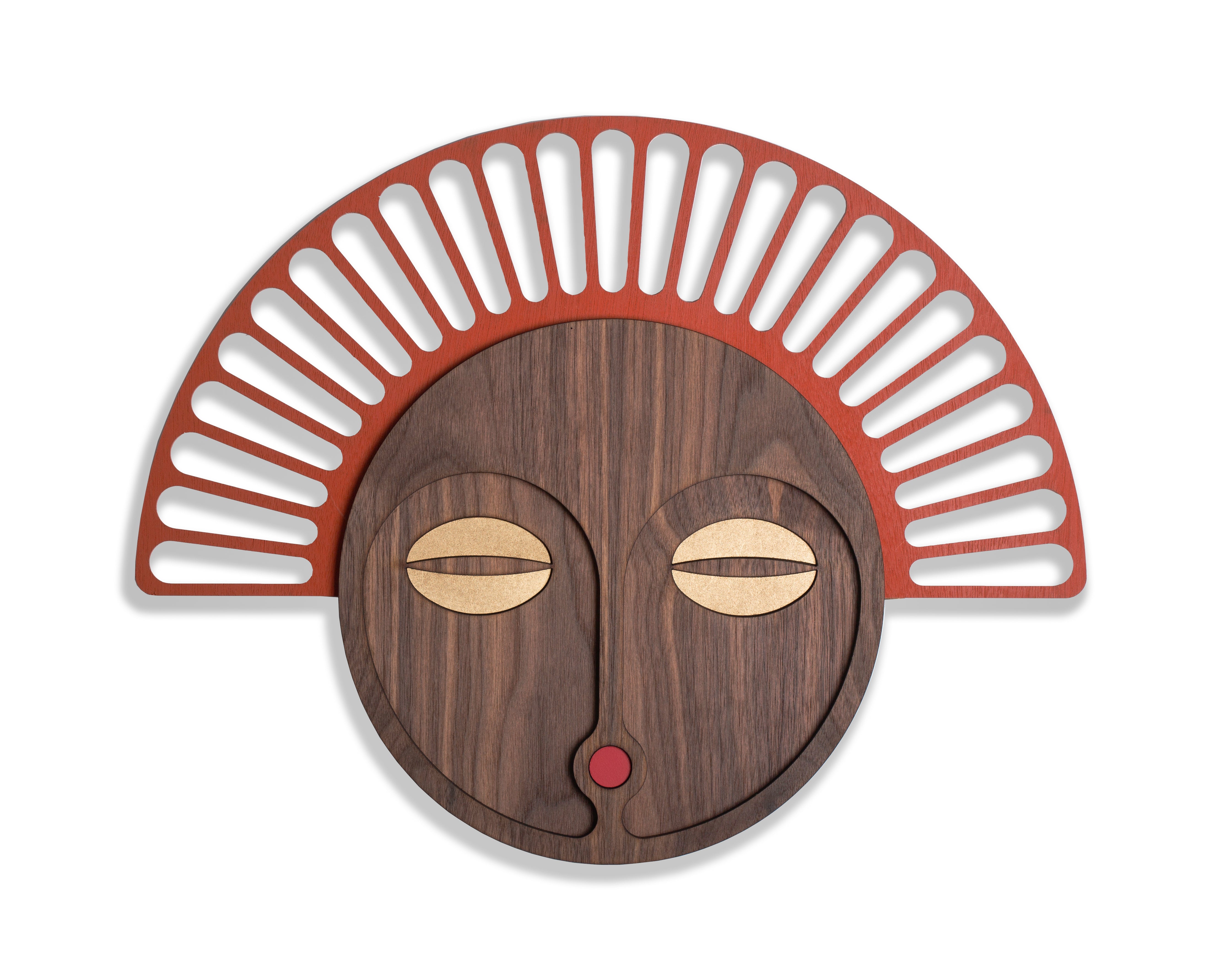 Masque Africain Moderne # 23 + Mademoiselle.U #1 (Set de 2) - Œuvre d'art originale de Tzachi Nevo